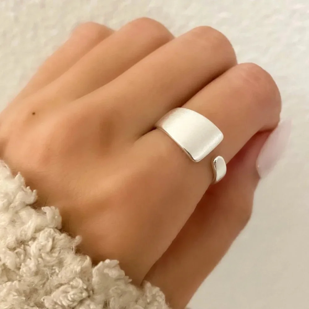 925 Sterling Silver Textured Wrap Ring Minimalist Dainty Wrap Brushed Ring